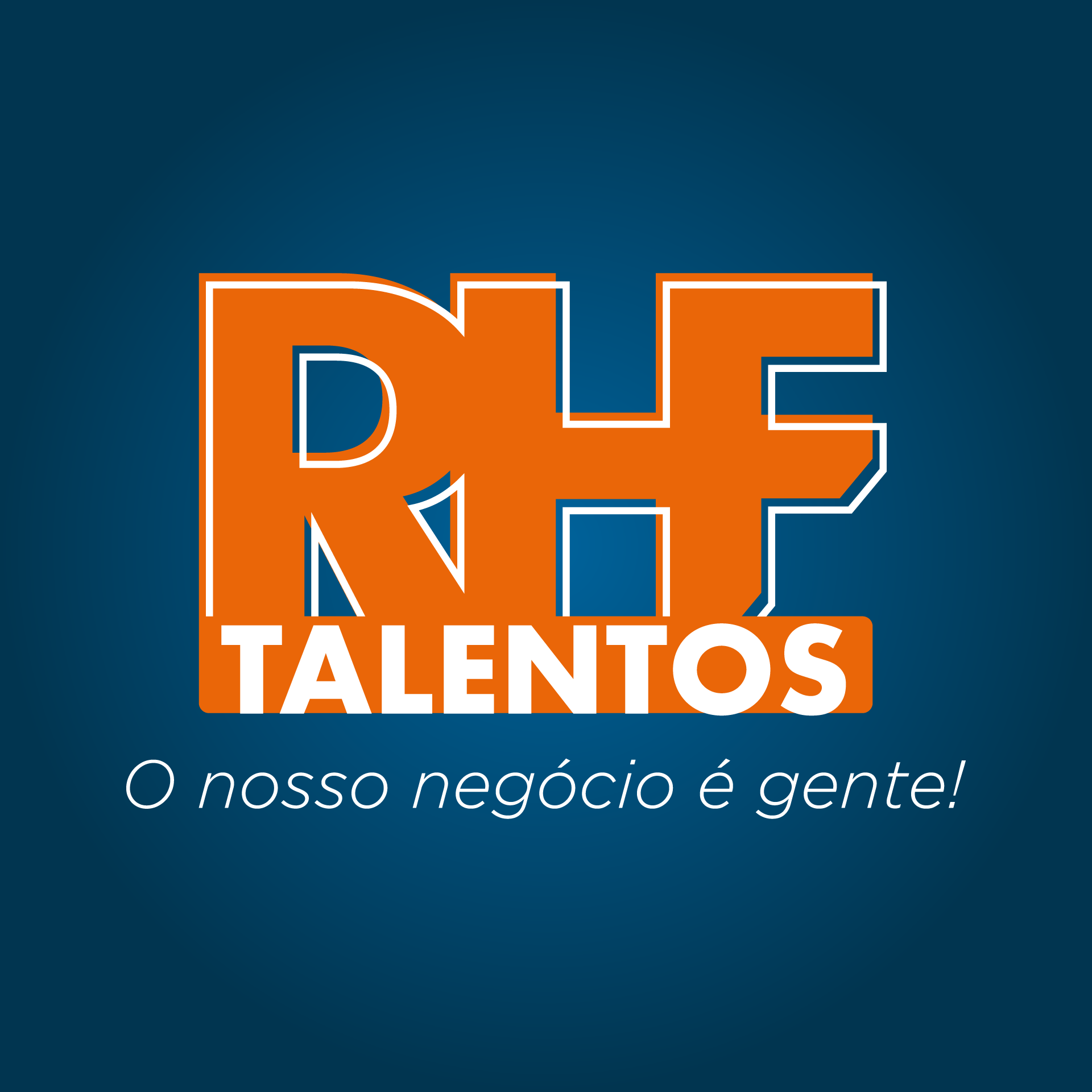 Logo RHF - LARANJA com fundo AZUL PNG - Laryssa Chacon