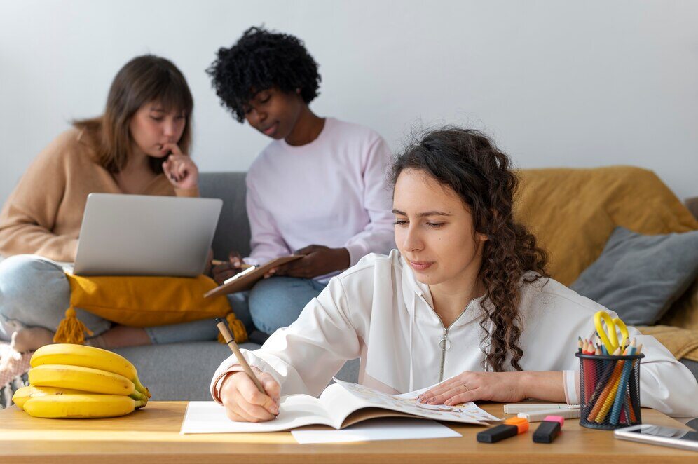 amigas-estudando-para-fazer-prova-de-vestibular