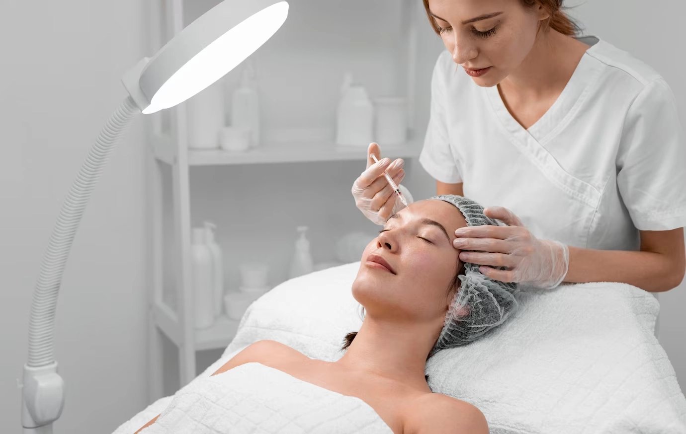 esteticista-aplicando-injecao-de-preenchimento-para-cliente