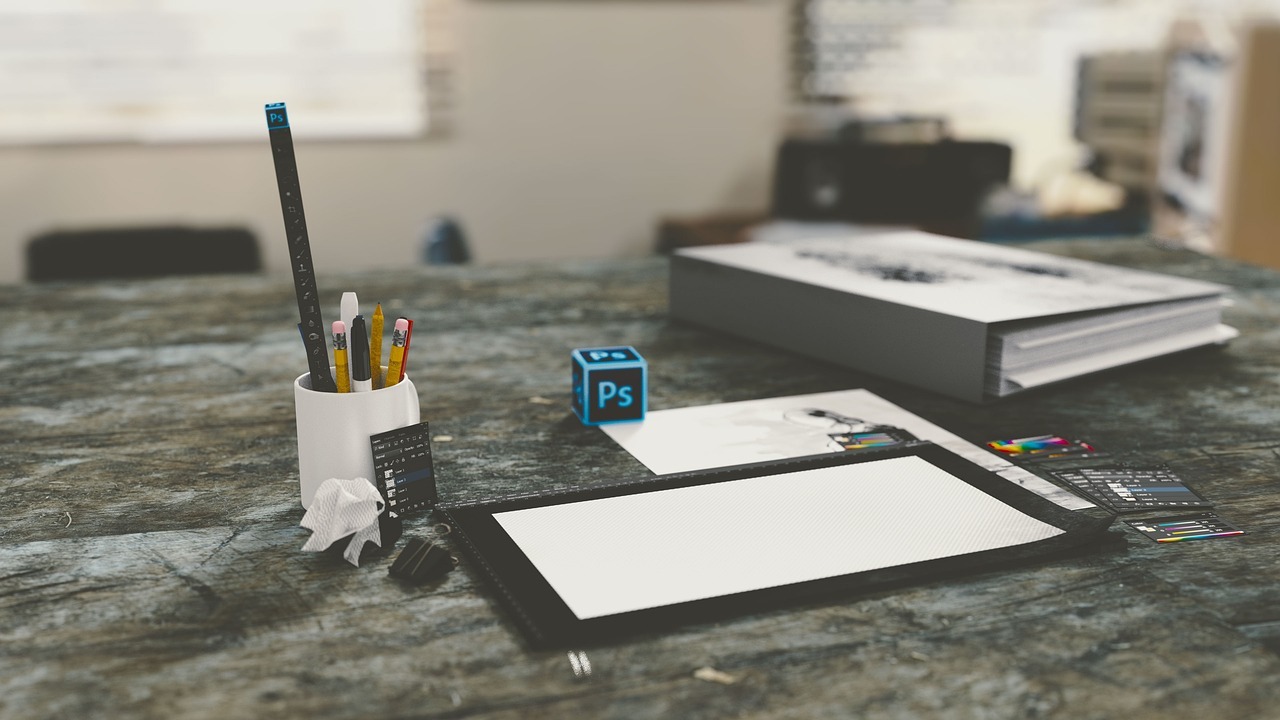 mesa de designer gráfico