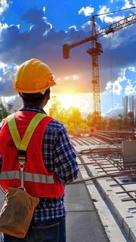 engenheiro trabalhando em uma obra